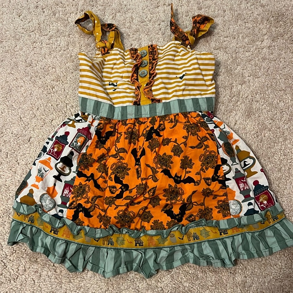 Matilda Jane girls Halloween themed dress size 6 Preowned